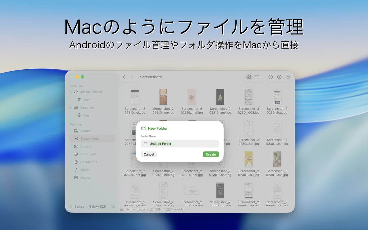 Findroid インターフェース - デバイス接続